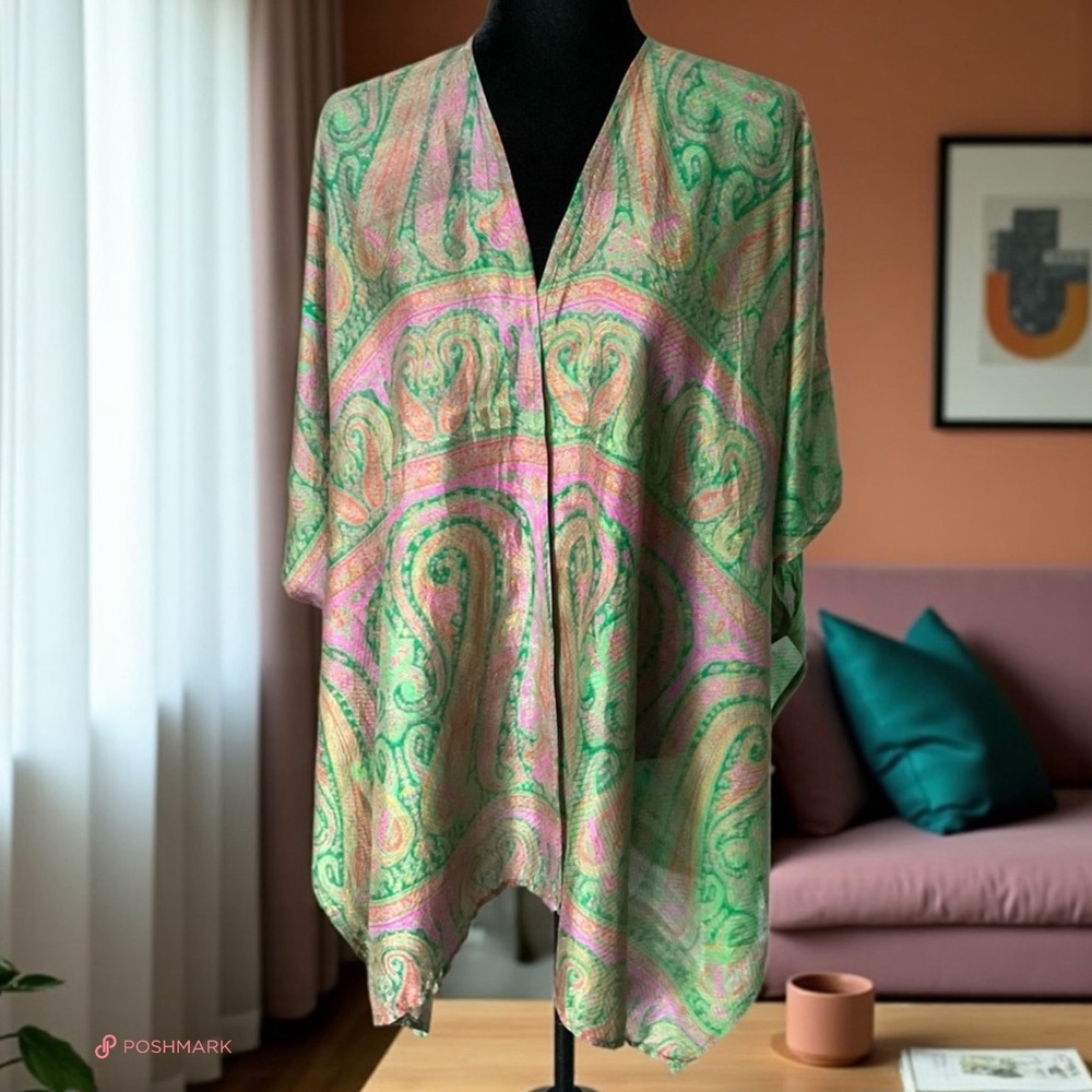 💖 Guru For Life Silk Sari Kimono Jacket 💖